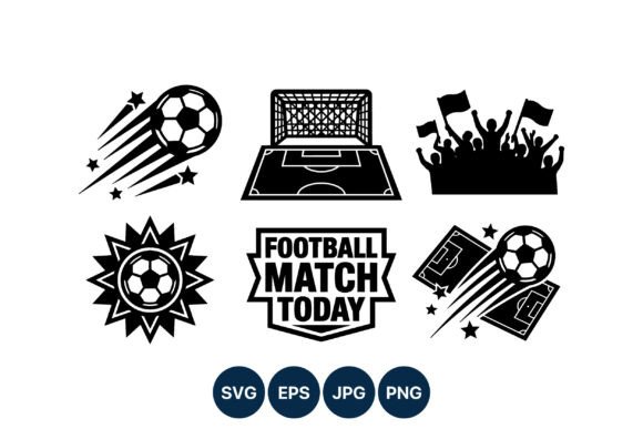Football Match Today Soccer Ball Icons Graphics