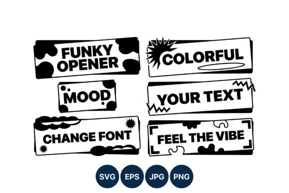 Funky Opener Mood Change Font Vector Art Graphics