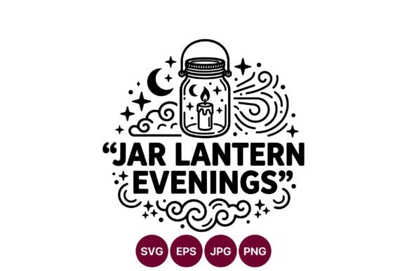 Jar Lantern Evenings Black Candle Vector Graphics