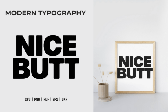 Nice Butt Funny Modern Bathroom SVG