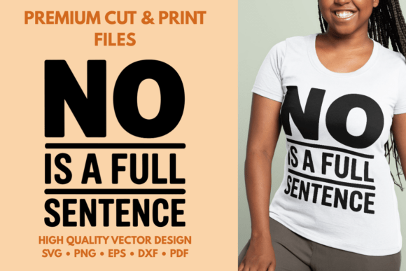 No is a Full Sentence Minimalist SVG Graphics