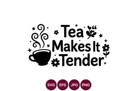 Tea Makes It Tender: A Black and White Graphic Asset for Editorial and Web Design